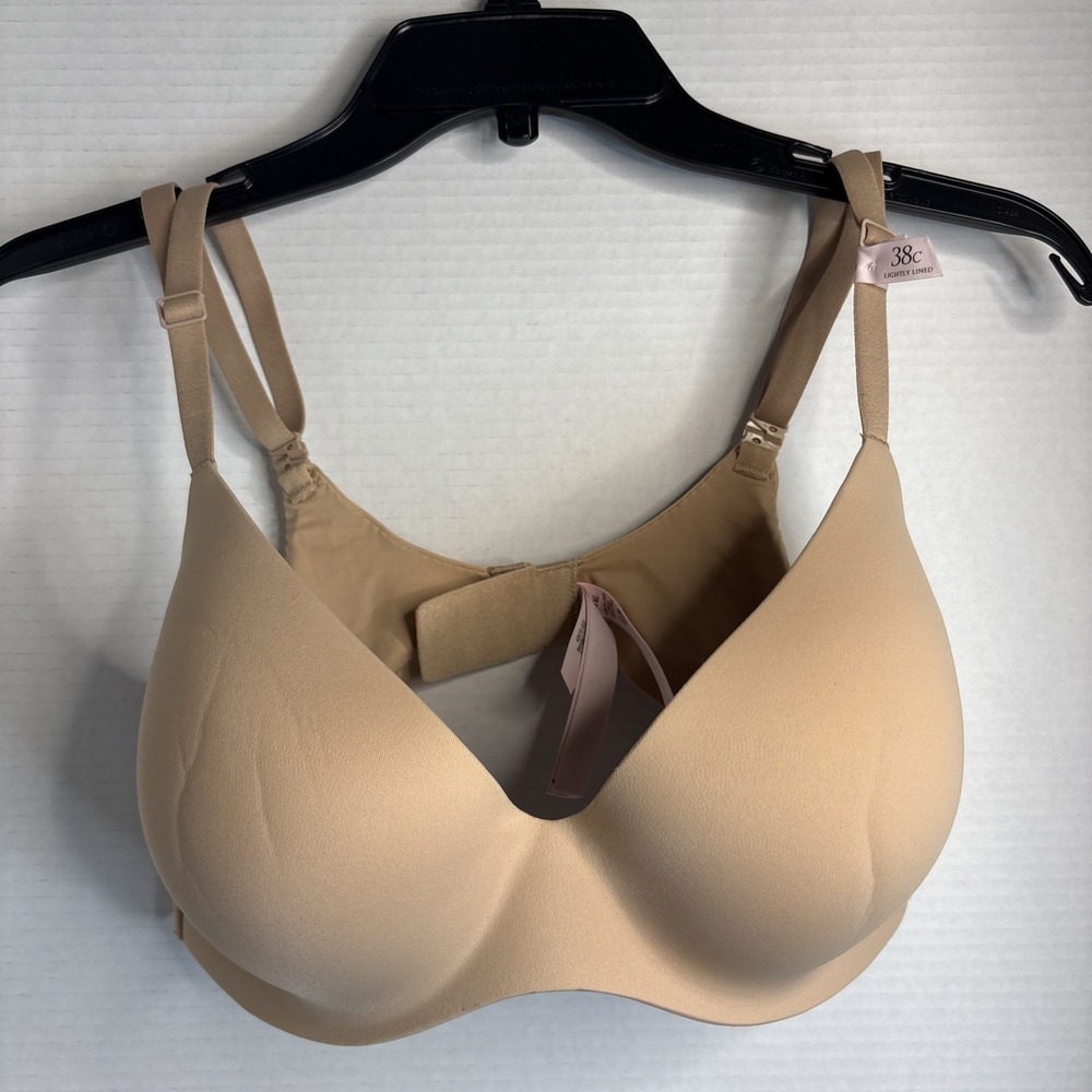 Victoria's Secret "Body by Victoria" Lined Demi/Double Bra 38C Nude Beige NWT